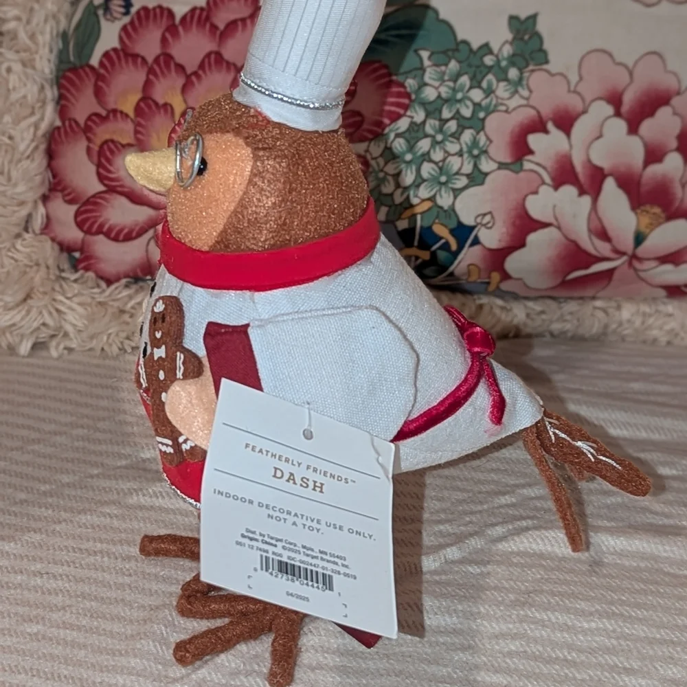 Target Holiday Owl Chef Plush with Red and Brown